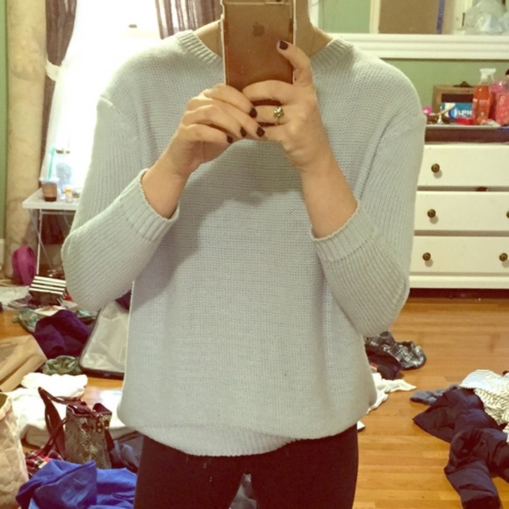 Top shop baby blue sweater!